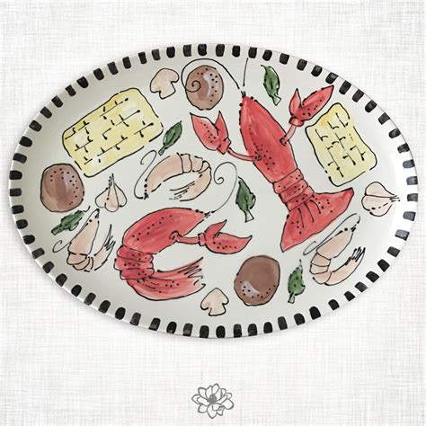 Crawfish Ceramic Oval Platter - Magnolia Creative Co.