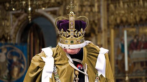 Panicked King Charles III Flails Wildly After Getting Head Stuck Inside Coronation Crown