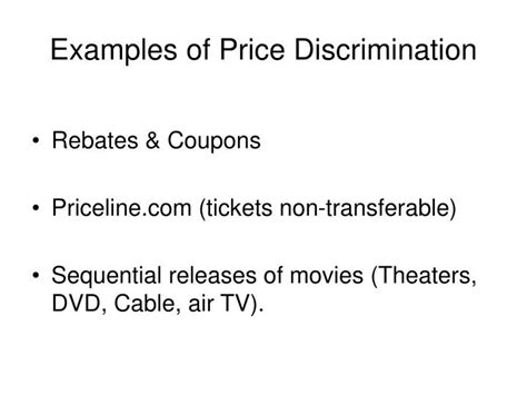 PPT - Examples of Price Discrimination PowerPoint Presentation, free ...