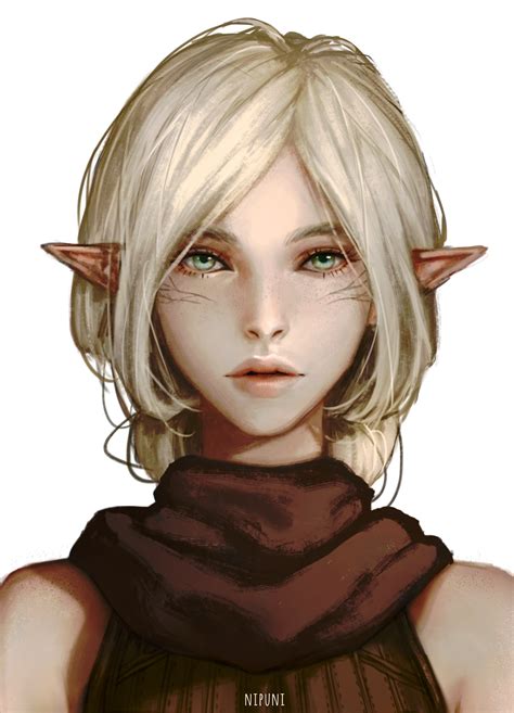 Nipuni!!!!! AMAZING art! Wish there was a way to make Lavellan really look like this! Elfen ...