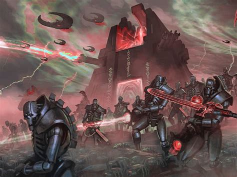 Red Necron Monolith | Warhammer 40k artwork, Warhammer art, Warhammer fantasy battle