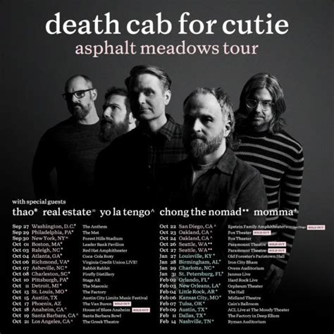 Death Cab For Cutie Announces Early Spring 2023 Asphalt Meadows Tour Dates - mxdwn Music