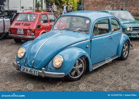 Classic Elegant Blue VW Beetle Parked Editorial Image - Image of ...