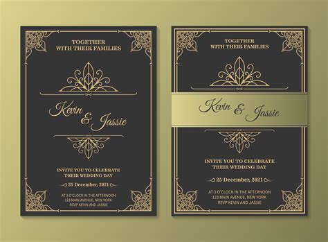 Luxury vintage Invitation card 1236101 Vector Art at Vecteezy