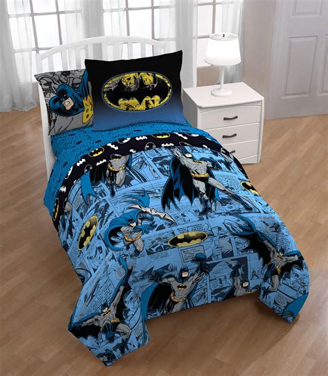 DC Comics Batman Bedding Bed in a Bag with Bonus Tote Set Twin, 5 Piece ...