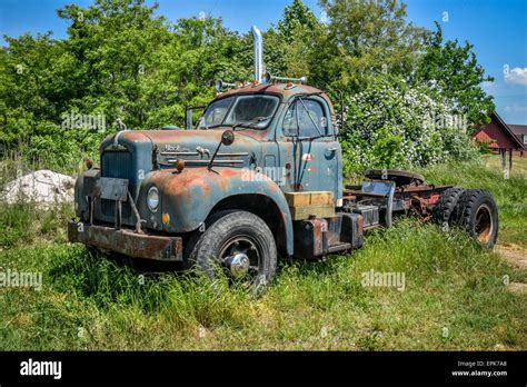 A Truck Junkyard Stock Photo - Alamy