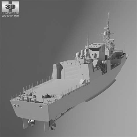 Halifax class frigate 3D model - Ship on Hum3D