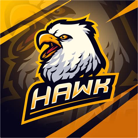 Hawk esport mascot logo design By Visink | TheHungryJPEG