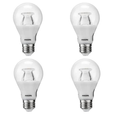 Philips LED Dimmable A19 Soft White Light Bulb with Warm Glow Effect 480-Lumen, 2200-2700K, 6 ...