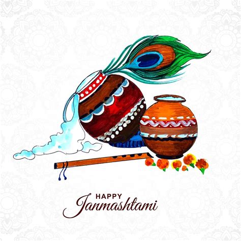 Lovely dahi handi janmashtami festival background 1233890 Vector Art at Vecteezy