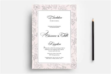 Editable Wedding Invitation Templates Free Download - Indiater