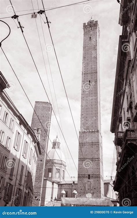 Two Towers, Bolonia, Italy stock photo. Image of tower - 29800070