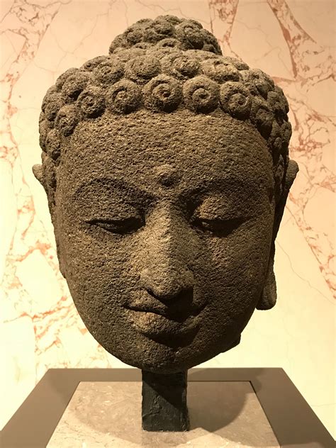 Head of a Buddha from Borobudur (Illustration) - World History Encyclopedia