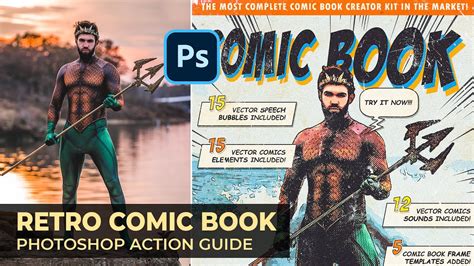 Retro Comic Book Photoshop Action Kit ~ Retro Comic Book Photoshop ...