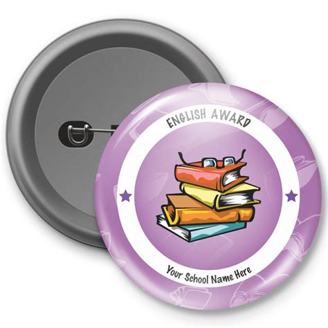 English Award - Customised Button Badge