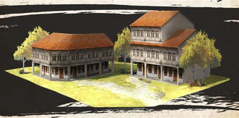 ArtStation - Peranakan House Architecture - Environment Art