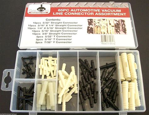 65pc GOLIATH INDUSTRIAL VACUUM LINE AIR FITTING HOSE ADAPTER ASSORTMENT ...