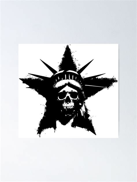 "Statue of Liberty Skull" Poster for Sale by DeadMonkeyShop | Redbubble