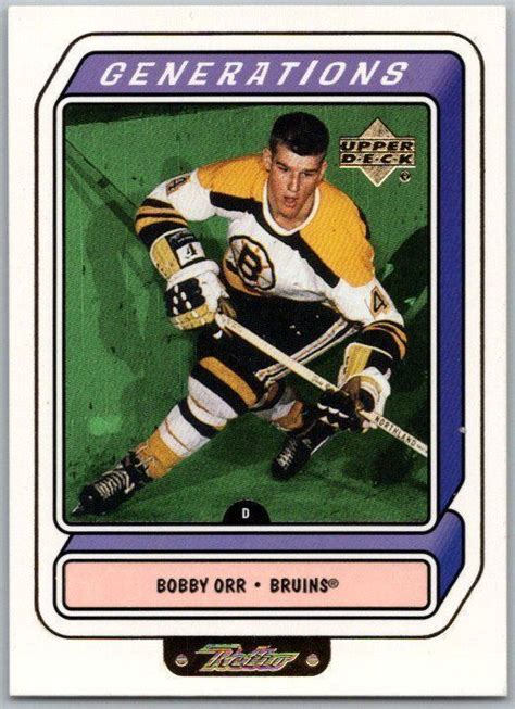 1999-00 UPPER DECK RETRO GENERATION BOBBY ORR Insert Hockey Card # G1A Rare Mint Nhl Hockey ...