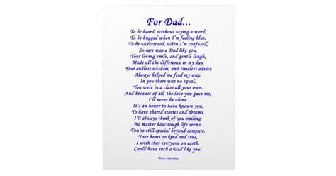 For Dad Memorial Poem Plaque | Zazzle | Memorial poems for dad ...