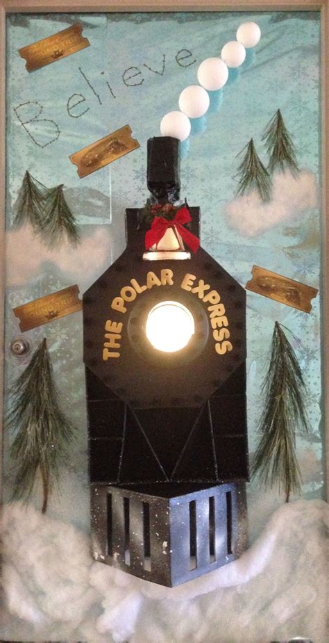 Polar Express decorated door | Diy christmas door decorations, Christmas door decorating contest ...