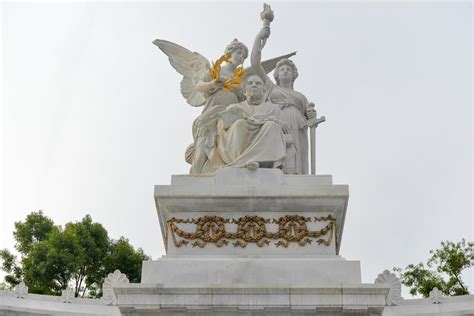 Monument to Benito Juarez. Neoclassical monument made of marble to ...