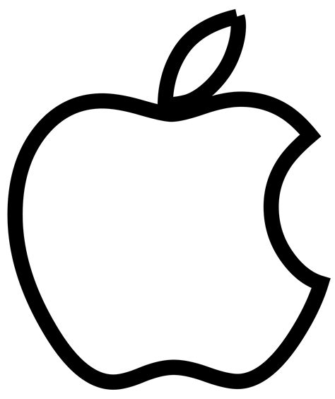 White Transparent Apple Logo - LogoDix