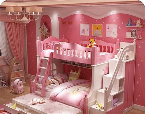 Girls Princess Castle Bunk Bed