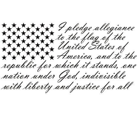Pledge of Allegiance Flag Decal Sticker - 7281