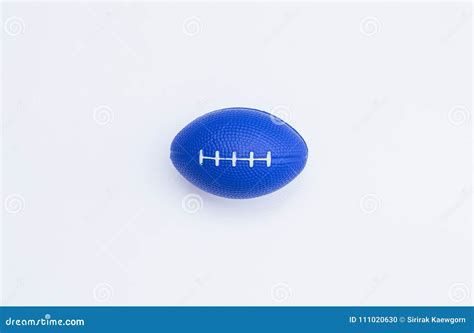 Blue Rugby Shape Hand Relaxing Ball Stock Photo - Image of sports, background: 111020630