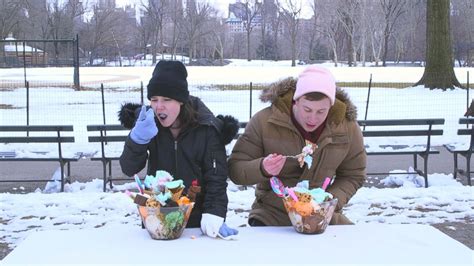 Video We tried eating this massive ice cream sundae in freezing weather - ABC News