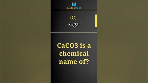 CaCO3 is a chemical name of? - YouTube