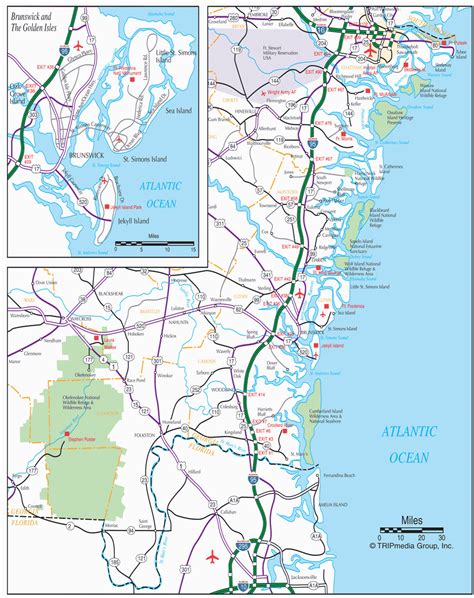 Map Of Georgia Coast Cities | secretmuseum