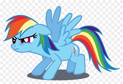 Clipart Of Rainbow Dash - Mlp Rainbow Dash Angry, HD Png Download - 2248x1437(#4305444) - PngFind