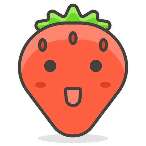 Strawberry Emoji - Tropical fruit emoji designed by alexa grafera for ...