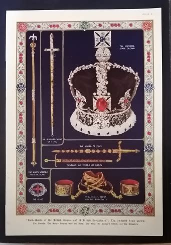 HALLMARKS OF THE BRITISH EMPIRE AND OF BRITISH SOVEREIGNTY,1937 Royalty ...