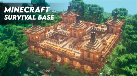 Minecraft: How to Build a Large Oak Survival Base | Ultimate Survival Base Tutorial (DOWNLOAD ...