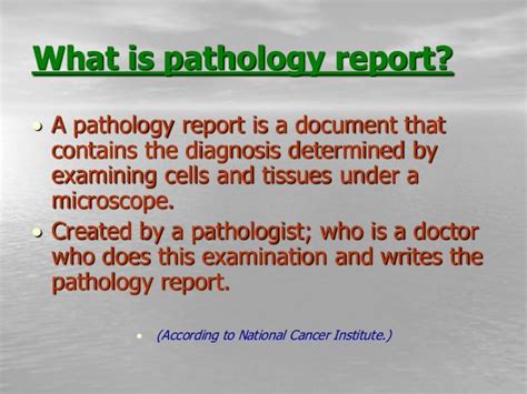 Pathology Report