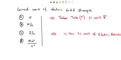 SOLVED: 10. Which one of the following represents correct units for ...