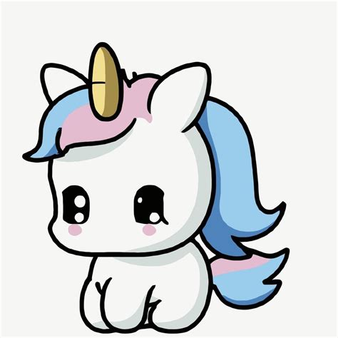 Cute Unicorn illustration Unicorn kawaii chibi vector drawing style ...