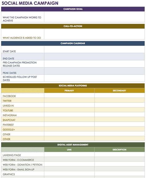 12 Free Social Media Templates | Smartsheet