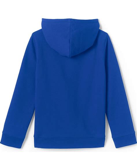 Lands' End Kids School Uniform Hooded Pullover Sweatshirt - Macy's