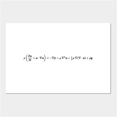 Navier Stokes equation of fluid dynamics - Engineering - Posters and Art Prints | TeePublic