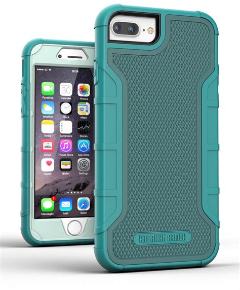 iPhone 8 Plus American Armor Case And Holster Green - Encased