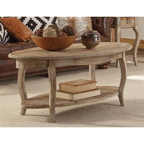 Alaterre Rustic Reclaimed Oval Coffee Table, Driftwood - Walmart.com