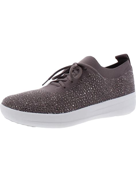 Fitflop Womens F-Sporty Uberknit - Crystal Athleisure Lifestyle Fashion Sneakers - Walmart.com