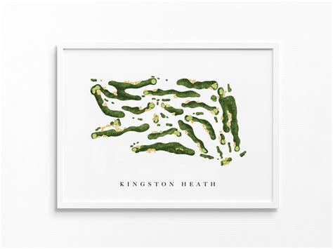 Kingston Heath Golf Club Australia Golf Course Map, Personalized Golf Art Gifts for Men Wall ...