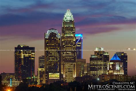 Charlotte Skyline at night – September 2014 - MetroScenes.com – City ...