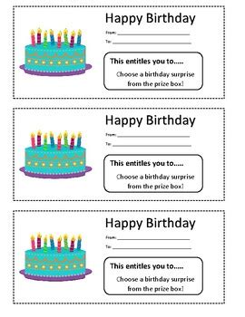 Birthday Coupons