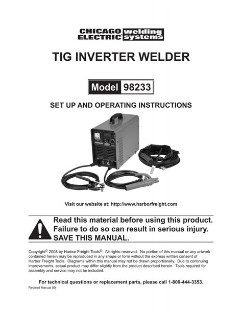 TIG InverTer welder - Harbor Freight Tools